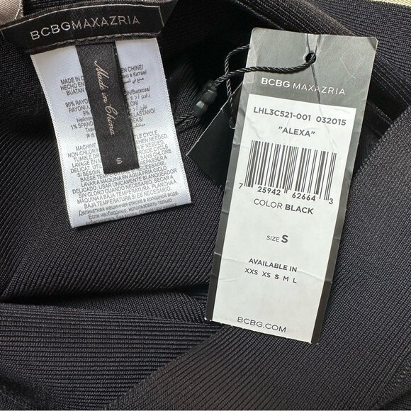 NWT BCBGMaxAzria Alexa Bandage Skirt Size S Black - Picture 6 of 9
